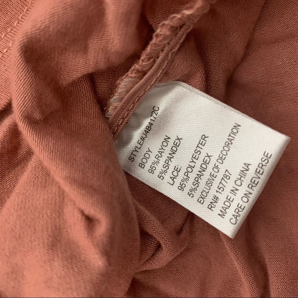 NWT rose pink lace long sleeved blouse top - Picture 6 of 6